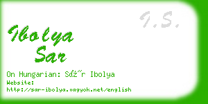 ibolya sar business card